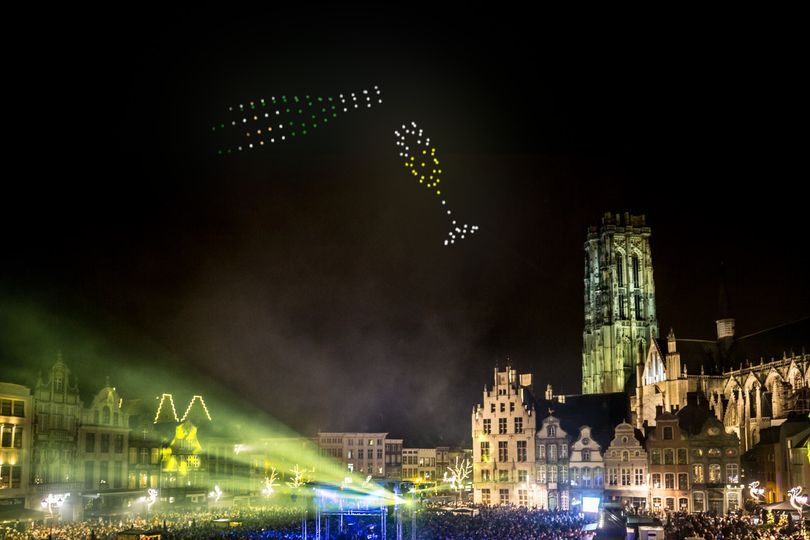 Mechelen new years eve drone show